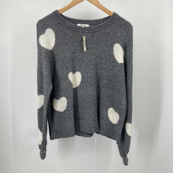 Madewell Sweaters - Madewell Sweater Hearts Gray Alpaca Size Small $98